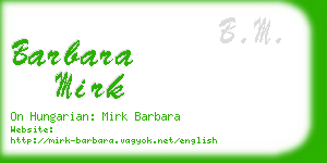 barbara mirk business card